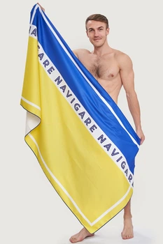 Пляжное полотенце Navigare унисекс 90х180(см) Жёлтый-Синий (Giallo) (75832)