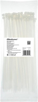 Кабельні стяжки Qoltec Nylon UV 4.8 x 250 мм 100 шт White (5901878522050)
