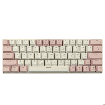 Механическая клавиатура Manthon KA6406 (64 клавиши, USB Type-C, White/Pink)