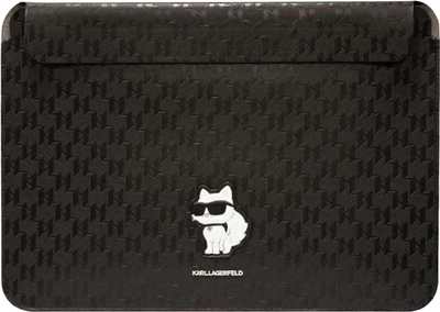 Pokrowiec na laptopa Karl Lagerfeld Saffiano Monogram Choupette KLCS16SAKHPCK 16" Czarny (3666339170578)