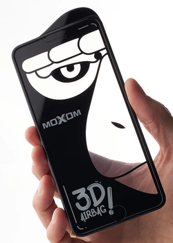 Защитное стекло для Apple iPhone 6 Plus7 Plus/8 Plus MOXOM AF AirBag Черный