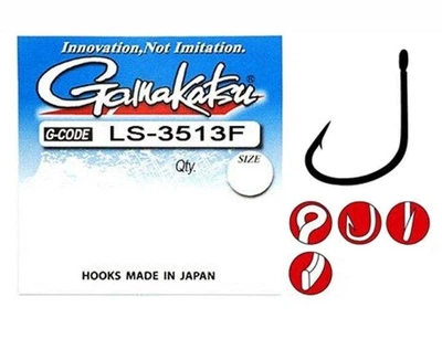 Крючок GAMAKATSU LS-3513F (BLACK) №08, 25шт,25665