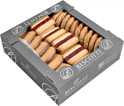 Печиво здобне пісочно-відсадне BISCOTTI Fragolino Mix 550 г (4820180814152)