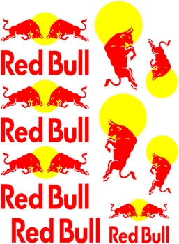 Стікерпак наклейки для мотоцикла або автомобіля RED BULL