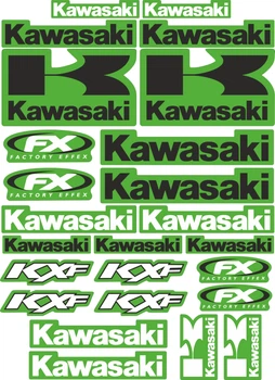 Стікерпак наклейки для мотоцикла Kawasaki