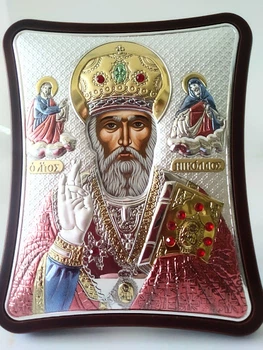 Греческая икона Prince Silvero Святой Николай 15x12.5 см MA/E1408/2XC