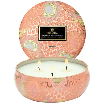 Свеча Kalahari Watermelon 340г, металлическая шкатулка Voluspa (111004520)