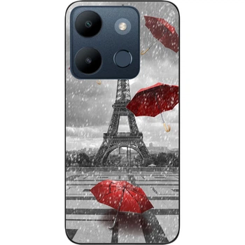 Бампер силиконовый чехол SMTT для Infinix Smart 7 с картинкой Париж