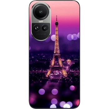 Силиконовый чехол SMTT для Oppo Reno 10 5G / 10 Pro 5G с картинкой Париж ночью