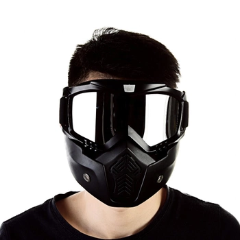 Захисна маска-трансформер для захисту обличчя та очей (срібляста)