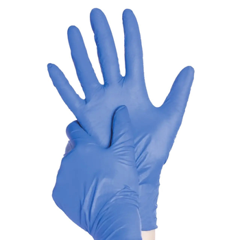 Перчатки нітрилові AMPri Blue Basic-Plus (200 шт./100 пар), сині, S