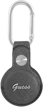 Чехол-брелок Guess Saffiano Vintage Script GUATPSASRSG для Apple AirTag Grey (3666339018436)
