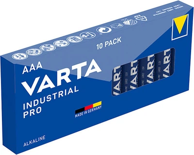 Батарейка щелочная Varta Industrial PRO 4003, AAA/(L)R03), стик 10шт