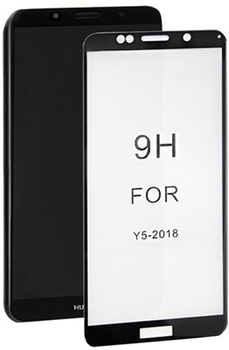Szkło hartowane Qoltec Premium do Huawei Y5 2018 Czarne (5901878515854)