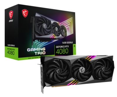Відеокарта GF RTX 4080 16GB GDDR6X Gaming Trio MSI (GeForce RTX 4080 16GB GAMING TRIO)
