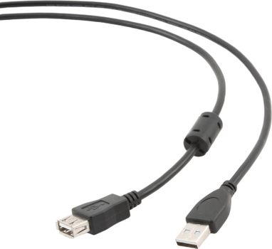 Kabel Gembird USB 2.0 typu AM-AF z filtrem ferrytowym czarny 4.5 m (CCF-USB2-AMAF-15)