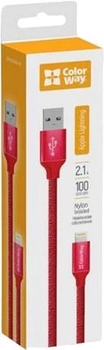 Kabel ColorWay USB-Lightning 1 m Czerwony (4823094912990)