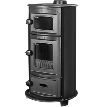 Дров'яна піч-камін Duval EМ-5109BL (BLACK EDITION) з духовкою