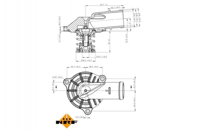 Термостат NRF 725223 Volvo V70, C70, S60, S80, C30, S40, V50, XC90, XC70