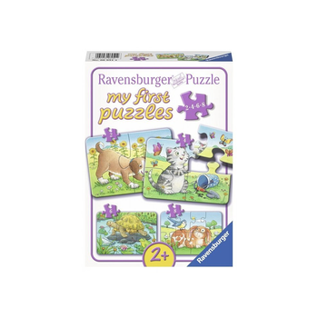Zestaw puzzli Ravensburger Cute Pets 21 x 15 cm 4 szt 2-4-6-8 elementów (4005556069514)