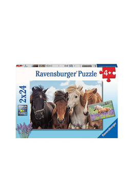 Zestaw puzzli Ravensburger Horse Love układanka 26 x 18 cm 2 x 24 elementów (4005556051489)