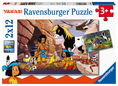 Zestaw puzzli Ravensburger W drodze z Yakari 26 x 18 cm 2 x 12 elementów (4005556050697)