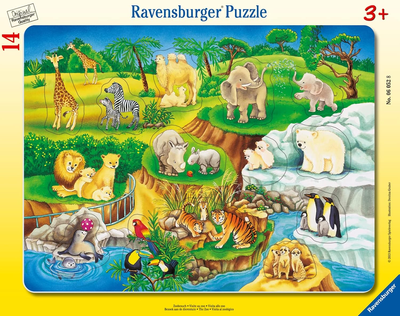 Puzzle klasyczne Ravensburger Wizyta w zoo 37 x 29 cm 14 elementów (4005556060528)