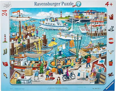 Класичні пазли Ravensburger Пазл із рамкою - Один день у порту 32.5 x 24.5 см 24 елементи (4005556061525)