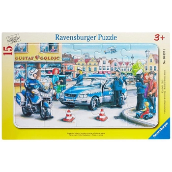 Puzzle klasyczne Ravensburger z misją policyjną 17 x 17 cm 15 elementów (4005556060375)