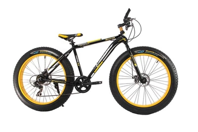 Велосипед E-motion Fatbike 26" алюминиевая рама 19" Черно-желтый (F-BLACK-YELLOW)