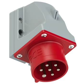 Вилка настінна 16А/400V/6P+E/IP44 виробник PCE 517-6v