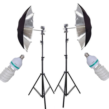 Набор студийного света Prolight 300 вт. 5500К с зонтами на отражение 84 см