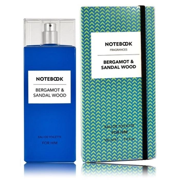 Woda toaletowa męska Notebook Fragrances Bergamot & Sandal Wood 100 ml (8004995638394)