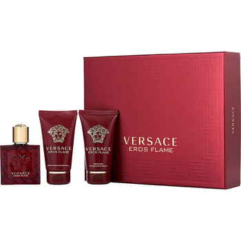 Zestaw Versace Eros Flame Woda perfumowana 5 ml + Żel pod prysznic 25 ml + Balsam po goleniu 25 ml (8011003846634)