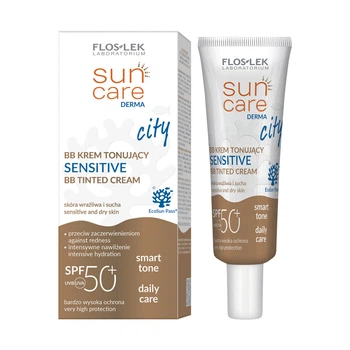 Солнцезащитный крем FLOSLEK BB с SPF 50+ для нормальной и чувствительной кожи 30 мл