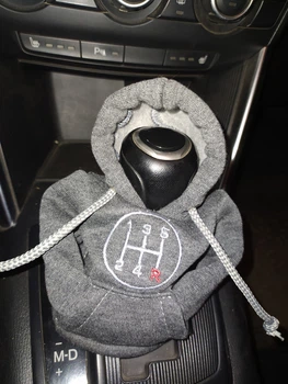 Чехол кофта Худи аксессуар на КПП Car Hoodie коробка передач скоростя серый