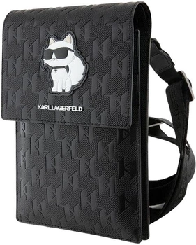 Чохол-сумка Karl Lagerfeld Saffiano Monogram Choupette Black (3666339170622)