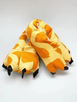 Тапочки Кигуруми Лапы Когти Жирафа My Kigu Домашние Оранжевый Мужские Мягкие Плюшевые 39-45 (304841)
