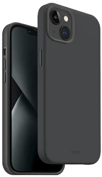 Панель Uniq Lino Hue для Apple iPhone 14 Charcoal grey (8886463681565)