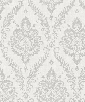 Вінілові шпалери на флізеліновій основі Grandeco Maison MN3206 сірий дамаск