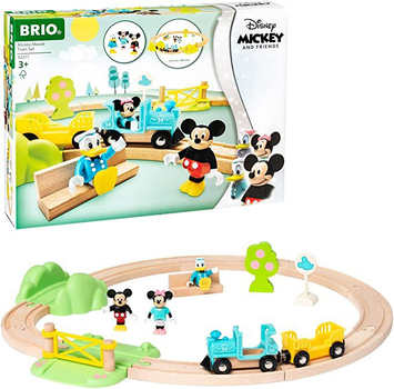 Zestaw kolejowy Brio Mickey Mouse Train Set 18 elementów (7312350322774)