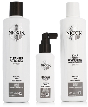 Набір для догляду за волоссям Nioxin Hair System 1 Kit Шампунь 300 мл + Кондиціонер 300 мл + Сироватка 100 мл (4064666310626)