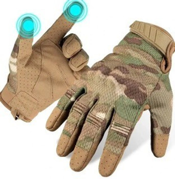 Тактичні рукавички закриті мультикам із сенсором ЗСУ повнопалі армійські рукавички з пальцями тактичні XL