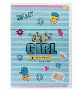Зошит для записів А4 48 Кл. в пластиковій папці Style Girl Green Yes