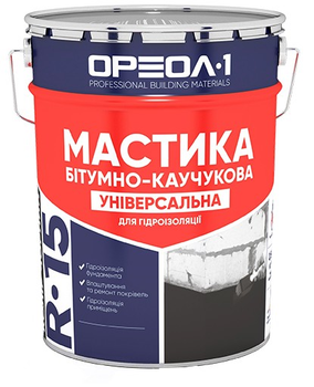 Мастика бітумно-каучукова «Універсальна» 3 кг Ореол-1