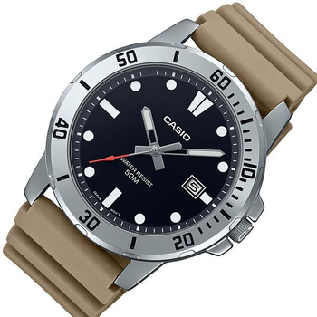 Часы CASIO MTP-VD01-5E Черный/Коричневый Нержавеющая сталь