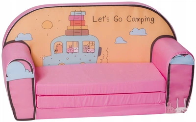 Детский диван принт Camping Loft_Apartament 78 х 42 х 35 см розовый 9 мес - 4 года