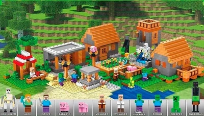 Конструктор Minecraft Большая Деревня 1600 деталей / 1094
