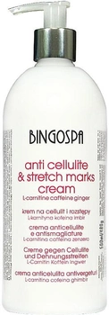 Крем для тіла Bingospa Cellulite And Stretch Marks With L-Carnitine Caffeine And Ginger 500 мл (5901842003332)