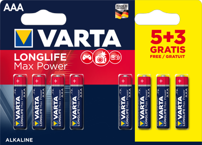 Baterie Varta Longlife Max Power 5 + 3 AAA (04703101428)